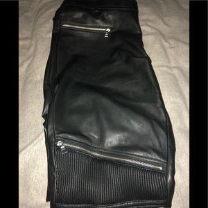 Zara TRF Brand faux Leather zip pants